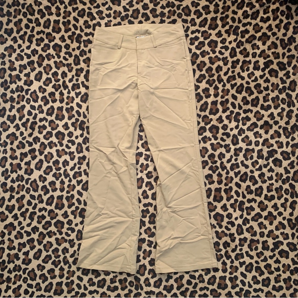 Charlotte Russe 90s Y2k vintage khaki office siren flared slacks pants